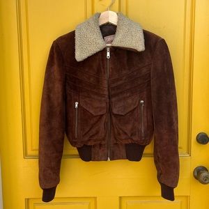 Foxmoor Suede Jacket Sherpa Collar